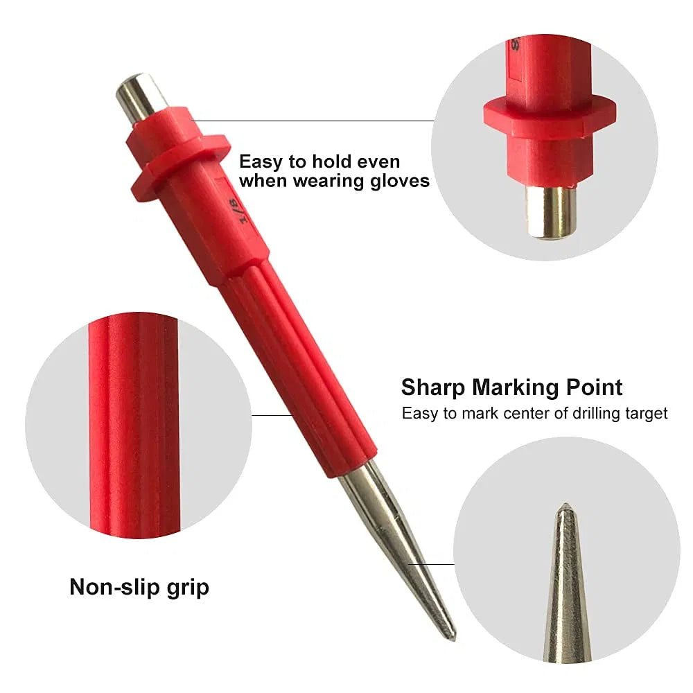 4 Piece Nail Setter & Center Punch Set 4" Wood Metal Super Impact Resistance USA - view 3