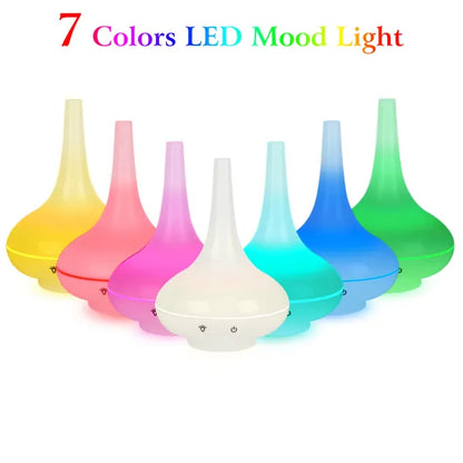 Ultrasonic Cool Mist Humidifier 200ml Aroma Essential Oil Diffuser With Colorful Lights Waterless Auto Off For Office - view 5