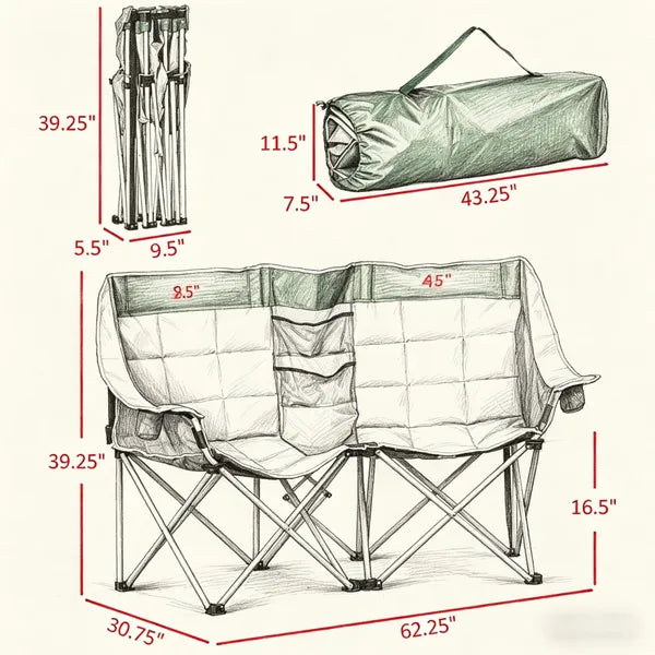 Double Folding Chair - view 5