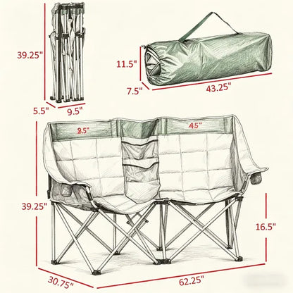 Double Folding Chair - view 5