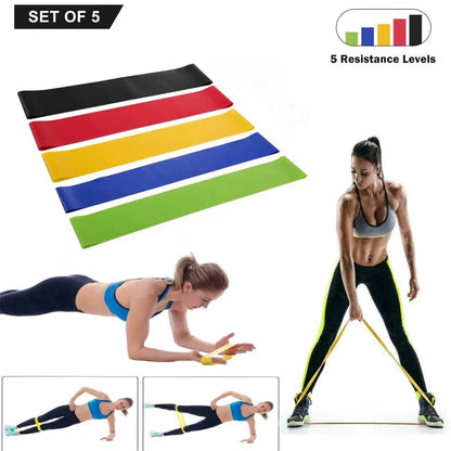 2 PackSet of 5 Resistance Exercise Loop Bands Fitness Yoga Resistance Band TPE Colorful - view 8