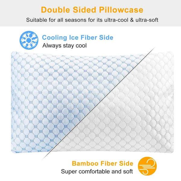 Bed Pillows Cooling Memory Foam Pillow Ventilated With Cooling Gel Infused Memory Foam Heat Reducing Cooling Fiber - view 9