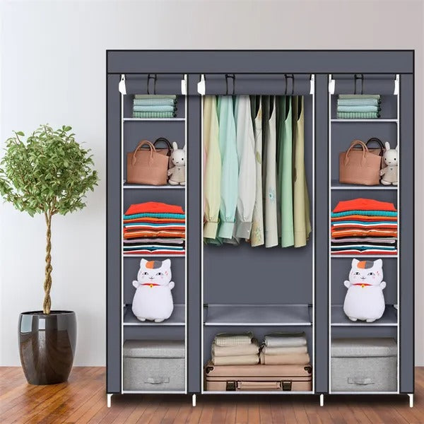 69 Portable Clothes Closet Wardrobe Storage Organizer With Non - view 2