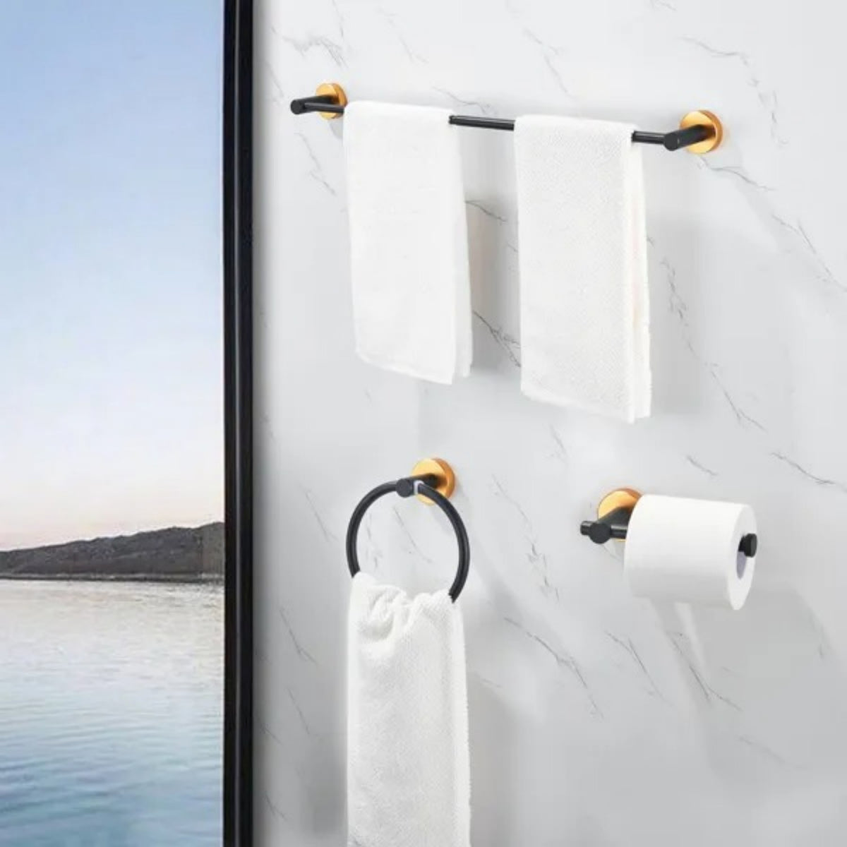 Details 3 PCS BATHROOM HARDWARE SET The Bathroom Hardware Set Come With 3 Pieces Bathroom Accessories Includes 1pcs - view 3