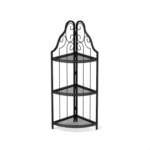 3-Tier Corner Open Shelf,Bookcase Freestanding Shelving Unit - view 4