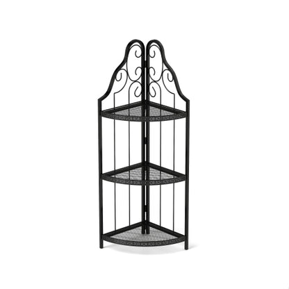 3-Tier Corner Open Shelf,Bookcase Freestanding Shelving Unit - view 4