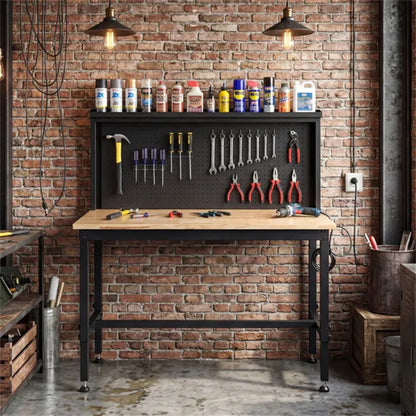 48" Heavy-Duty Workbench 2000LBS Capacity 7-Level Height Adjustable with Built-in Power Strip - view 3