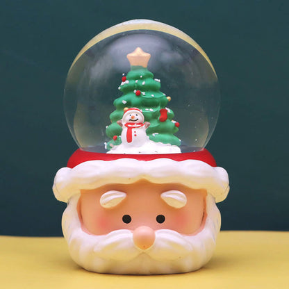 Cute Cartoon Santa Claus Trumpet Snow Globe Ornament - view 3