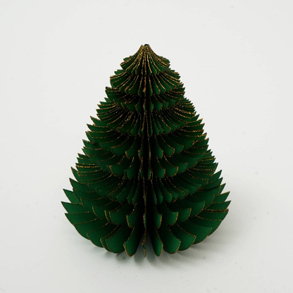Handmade Green Paper Tree Festive Holiday-5.8X5.8X7inch - view 3