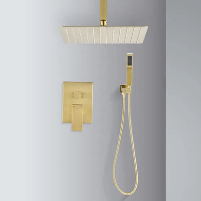 Ceiling Mounted Shower System Combo Set with Handheld and 12" Shower head - view 2