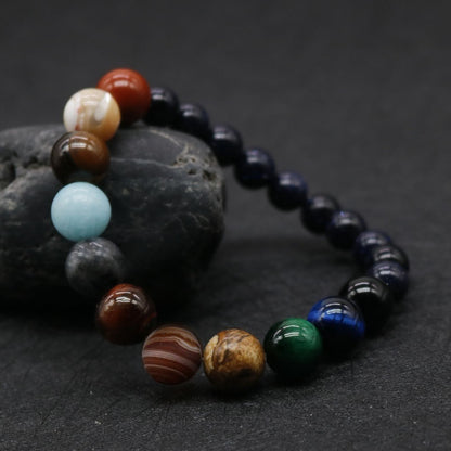 New Fashion Eight Planets Beaded Bracelet Men's Natural Stone Cosmic Yoga Chakra Solar Bracelet - view 3