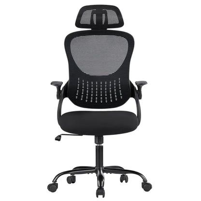 Ergonomic Office Computer Desk Chair, Mesh High Back Rolling Swivel Adjustable Task Chair With Headrest And Flip-up