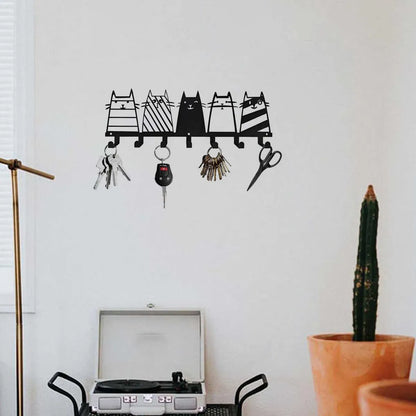 Top - Notch Cute Cat Decorative Hook. The 7 - Hooks Key Hook Rack That Transforms into a High - Quality Modern Wall - view 10