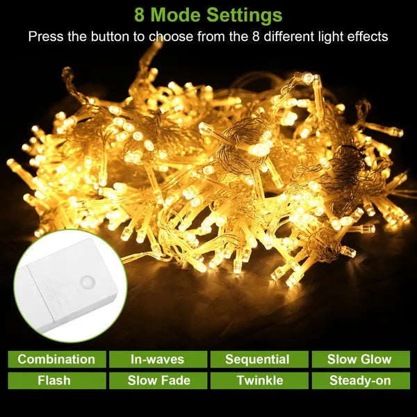 3M 300 LEDs String Curtain Light IP44 String Fairy Lights Party Xmas Decor Lamps - view 4