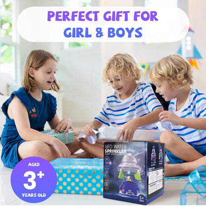 UFO Water Sprinkler Outdoor Summer Rocket Toy With Colorful LED Lights Spinning 1.64FT To 6.56FT Adjustable Height - view 7