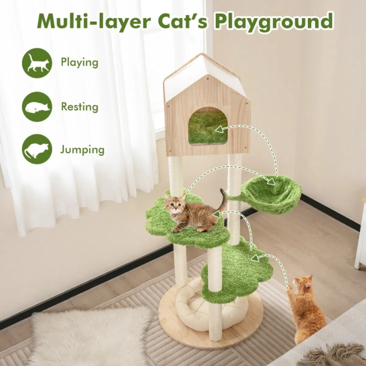 5 story Cat tree, Cat Villa - view 2