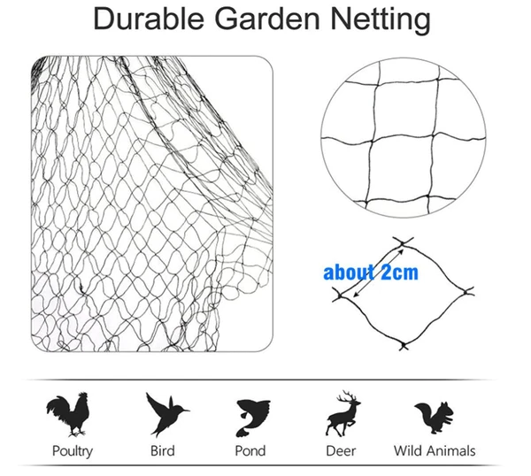 33FT Anti Bird Netting Pond Net Protection Tree Crops Plants Fruits Garden Mesh - view 3