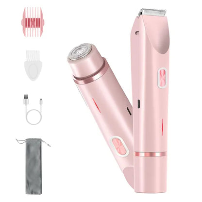 2 In 1 Bikini Trimmer For Women Dual Head Cordless Body Shaver IPX7 Waterproof Rechargeable Pubic Hair Razor Wet - view 10