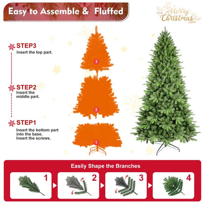 Artificial 6ft Green Christmas Tree With 1168 PE/PVC Mixed Branch Tips - view 3