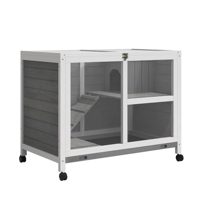 Pet cage / Wood Rabbit Hutch-Gray - view 7