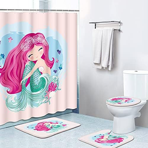 Decorative Artificial Plants Shower Curtain Textile Washable - view 6