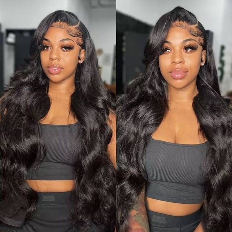 4x6 Lace Closure Wig Human Hair Natural Color Body Wave - view 6