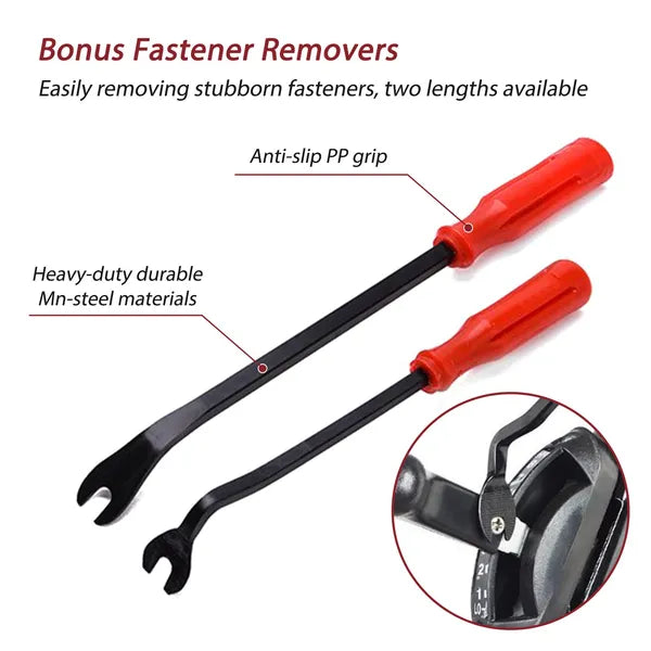13 Pcs Car Trim Removal Tool Auto Door Panel Clip Dash Plastic Interior Radio Body Open Pry Kit - view 3