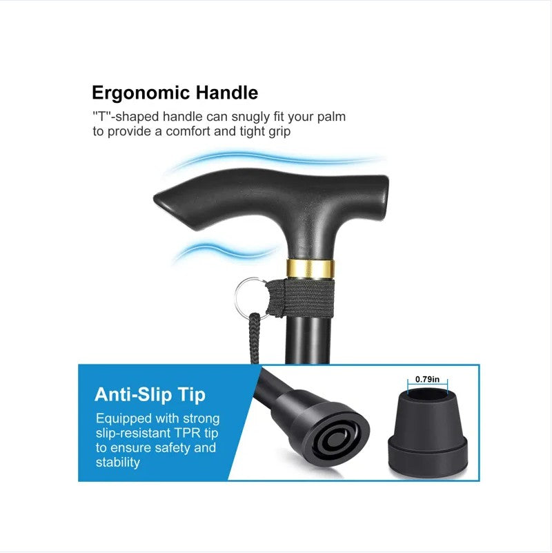 Black Male And Female Hikers Portable Mobility Aid Cane - view 6