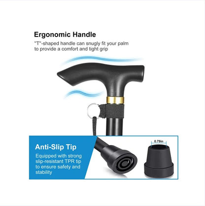 Black Male And Female Hikers Portable Mobility Aid Cane - view 6