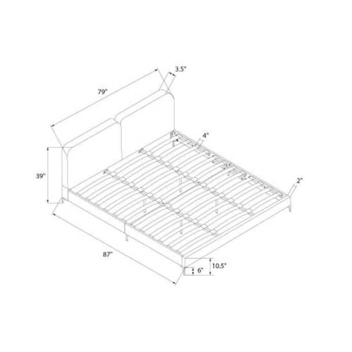 Coco Upholstered Bed - view 3