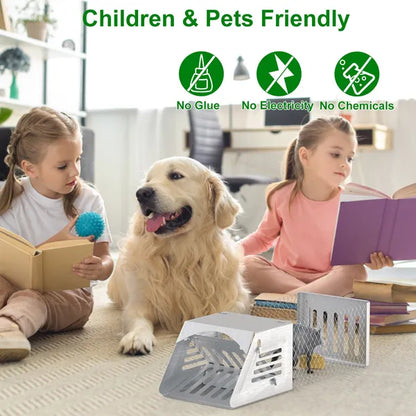 2Pcs Humane Mouse Trap Cage No Assembly Need Automatic Continuous Rat Trap With Single Way Door Reusable Catch - view 4