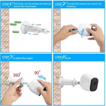 3 Packs Security Camera Wall Mount For Arlo 360 Degree Adjustable Camera Holder Garden Patio Screw Mount - view 3