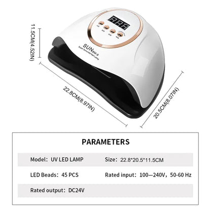 UV LED Nail Lamp,280W Nail Curing Lamps For Gel Polish With Automatic Sensor 4 Timer Setting,Led Nail Dryer - view 4