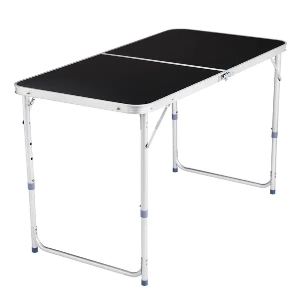 4Ft Portable Multipurpose Folding Table Black - view 4