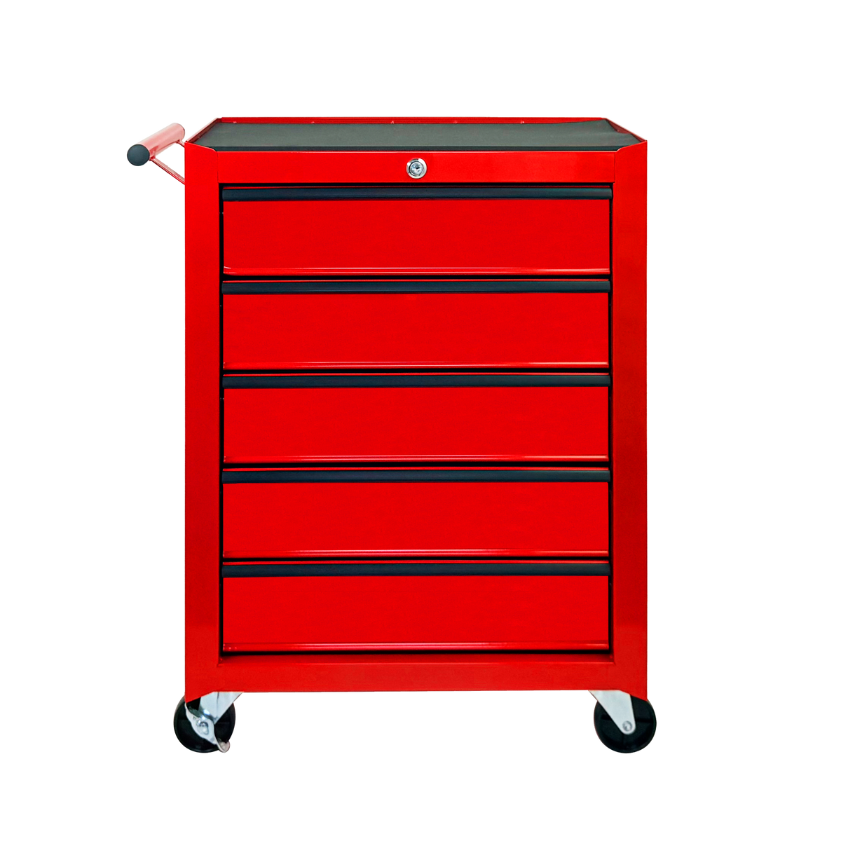 Rolling Metal Tool Chest With 5 Drawers, 20inch 5-Drawer Tool Chest Cabinet With Ball Bearing Drawer Slides