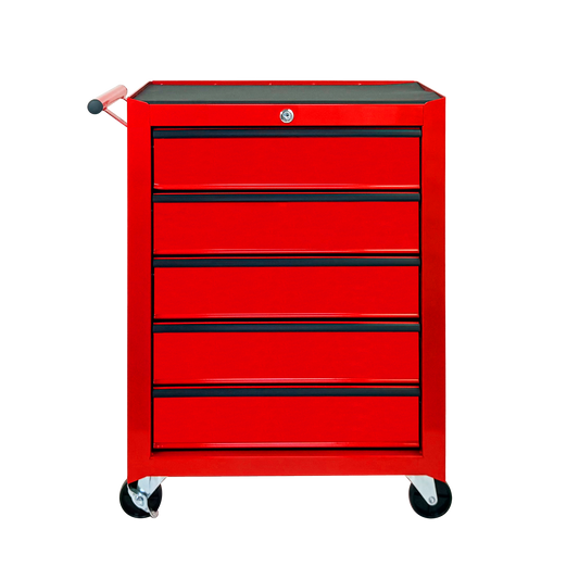 Rolling Metal Tool Chest With 5 Drawers, 20inch 5-Drawer Tool Chest Cabinet With Ball Bearing Drawer Slides