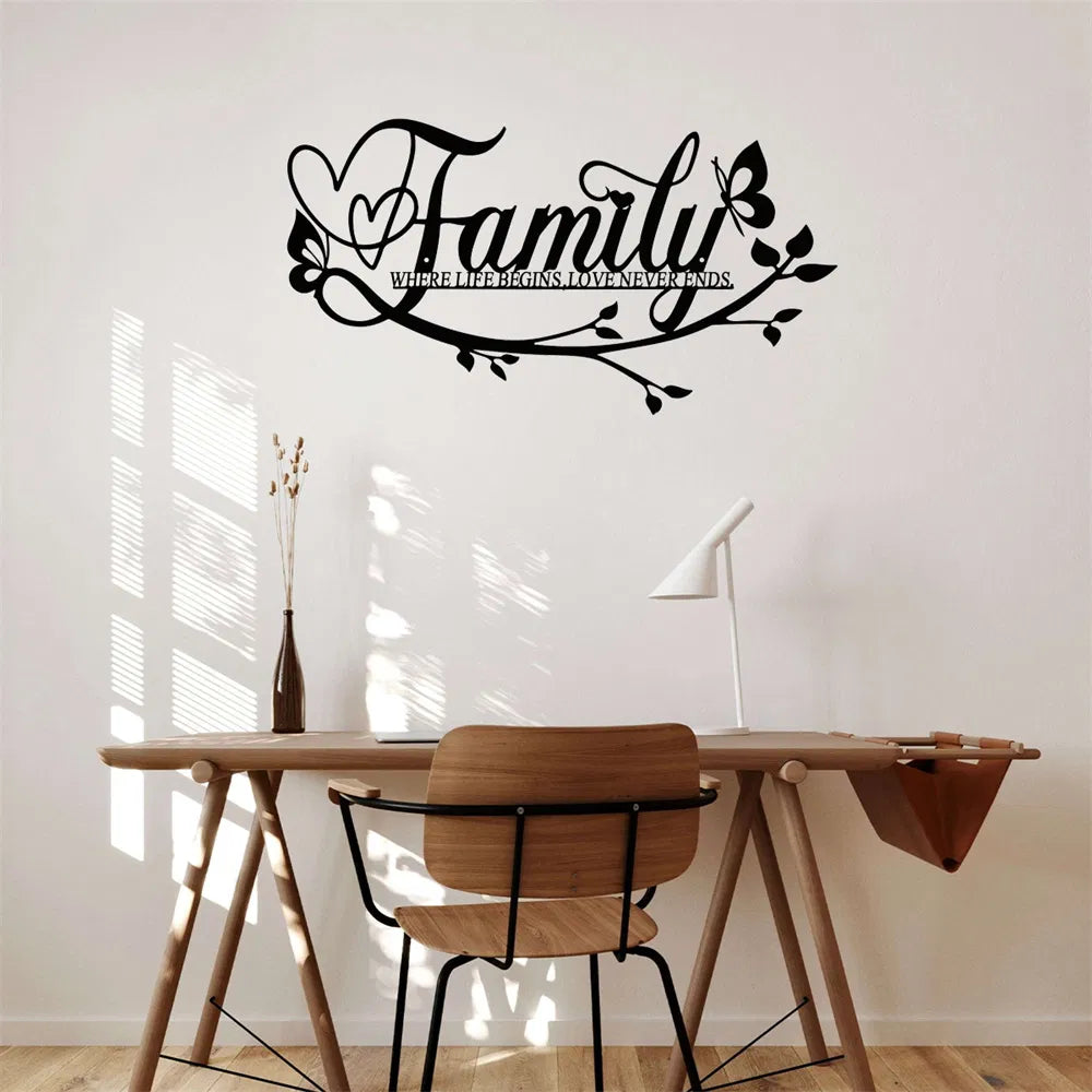 Vintage Floral Wall Plaque Elegant Script Happy Home Sign Farmhouse Rustic Wall Decor for Living Room Bedroom Entryway - view 7