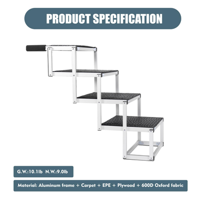Foldable Dog Ramp For Cars, SUVs, Trucks, Portable Pet Dog Stairs For Large Dogs With Non-Slip Surface & Reinforced - view 3