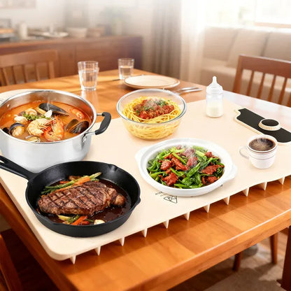 Food Warming Mat 23.6X15.8In 300W Fast Heating Electric Silicone Food Warmer With 14 Temp Levels 10Hrs Timer Settings - view 9