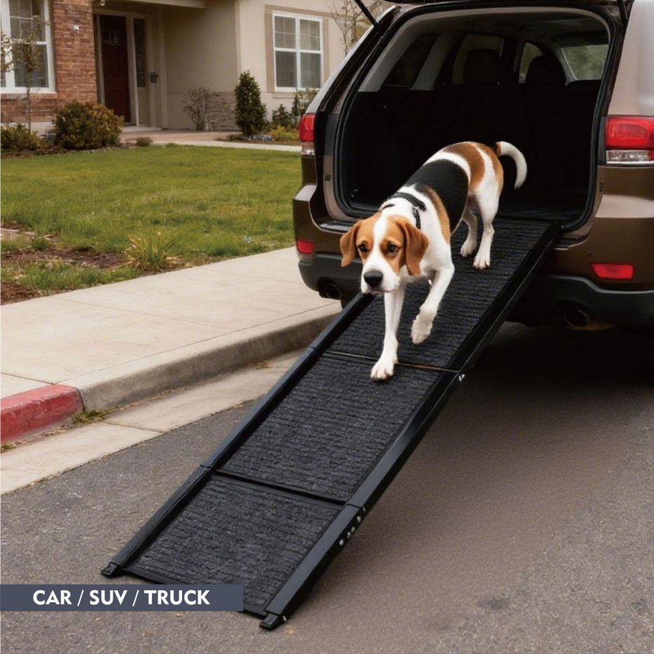 Dog Ramp For Car 65inchX17.2inch Large Folding Pet Stair Ramps For Truck, SUV, With Non-Slip Surface, Up To 250LBS - view 3
