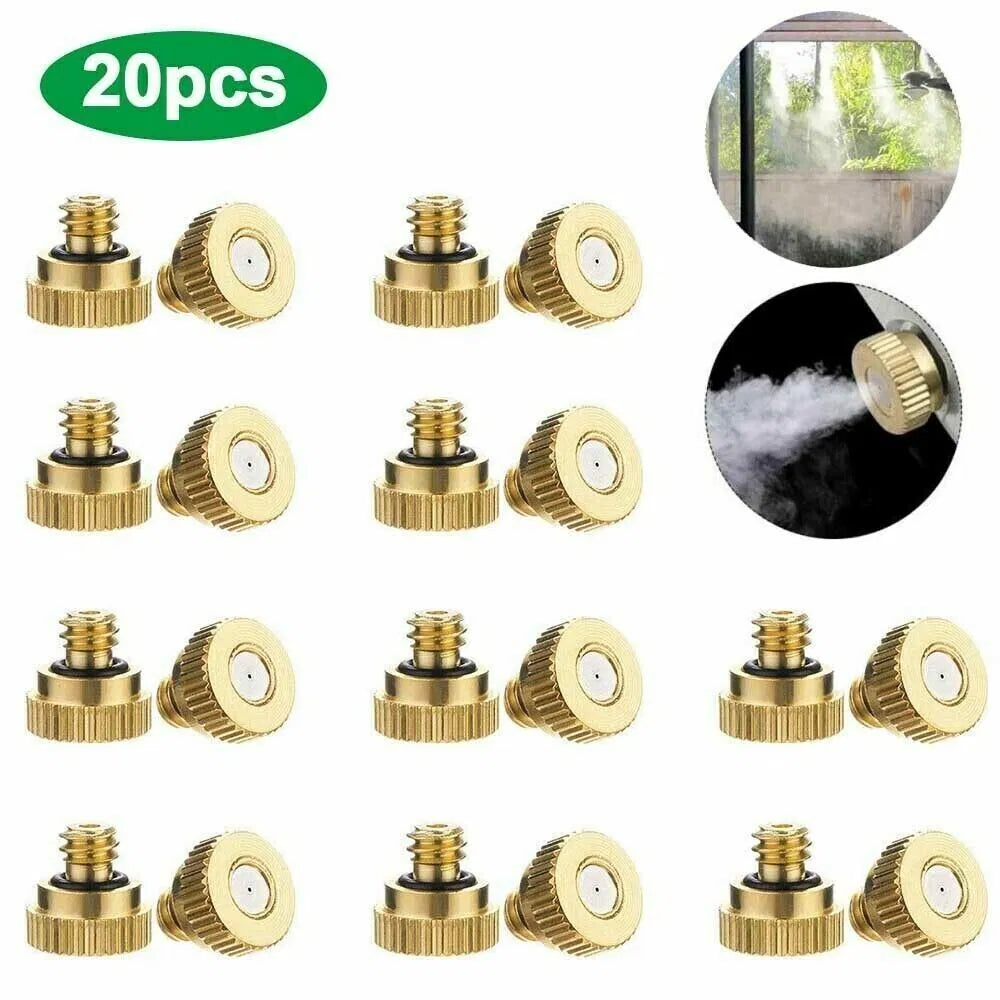 20x Brass Misting Nozzles Mister Sprinkler Outdoor Cooling System Garden Sprayer - view 2