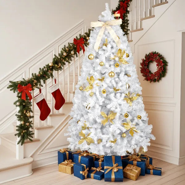 7.5 FT Artificial Christmas Tree With DIY 400 Warm White LED Lights