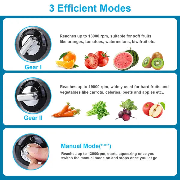 1000W Centrifugal Juicer Juice Extractor With 2 Speeds 3.6in Wide Feed Chute 17Oz Juicer Cup 54Oz Pulp Collector - view 5