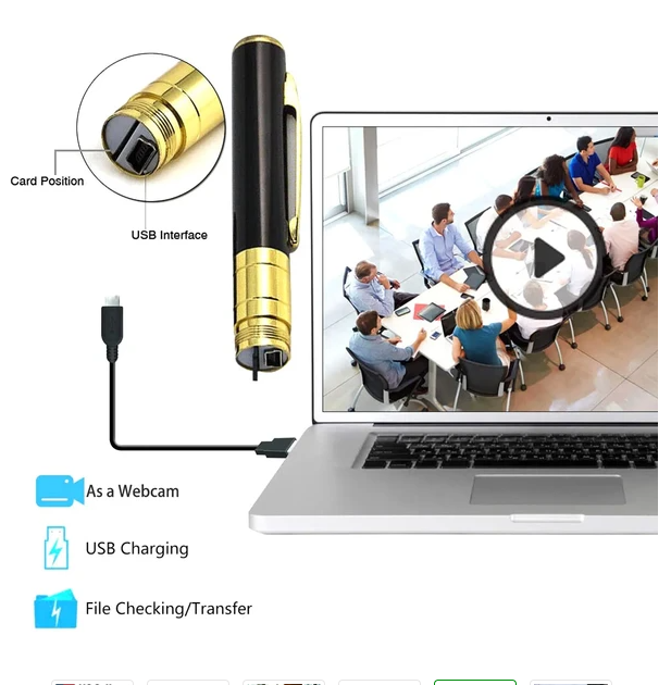 Pen Camera Cam Mini Hidden Pocket Audio Video Recorder DVR Security 1080P HD USA - view 5