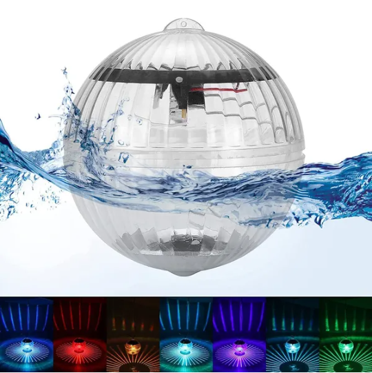 Outdoor Solar LED Floating Light Garden Pond Pool Lamp Rotating RGB Color Change - view 5
