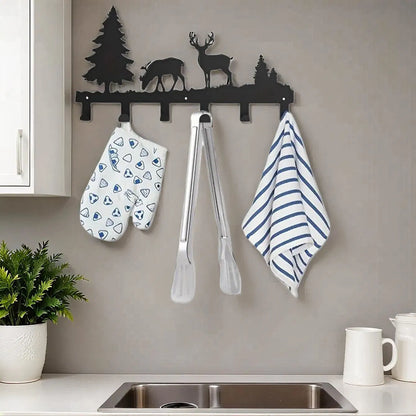 Matte Black Wall Hooks Heavy Duty Adhesive Mount for Entryway Bathroom Kitchen Storage Organization