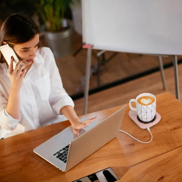 Electric Coffee Mug Warmer For Desk Auto Shut Off USB Tea Milk Beverage Cup 3 Temperature Setting - view 5