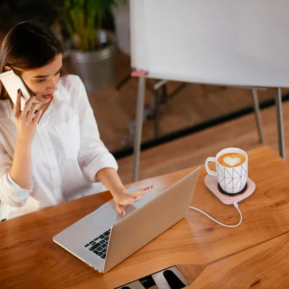Electric Coffee Mug Warmer For Desk Auto Shut Off USB Tea Milk Beverage Cup 3 Temperature Setting - view 5