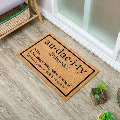 Heavy Duty Natural Coir Welcome Doormat For Front Porch Entryway, Non-Slip Durable Outdoor Mat With Funny Housewarming - view 5