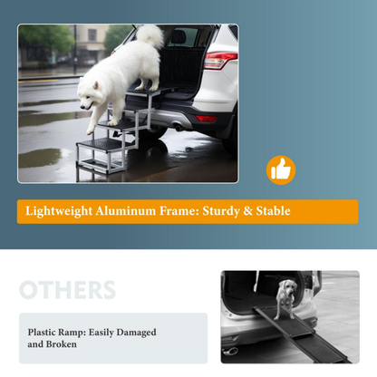 Foldable Dog Ramp For Cars, SUVs, Trucks, Portable Pet Dog Stairs For Large Dogs With Non-Slip Surface & Reinforced - view 8